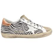 Golden Goose Zebra Superstar Sneakers Vit/Orange Multicolor, Dam