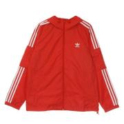 Adidas Röd Klassisk Windbreaker Jacka med 3 Ränder Red, Herr