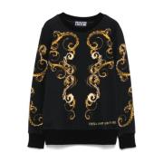 Versace Jeans Couture Barocco Print Sweater Svart Black, Dam