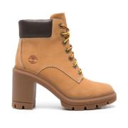 Timberland Brun Mocka Chunky Klackstövlar Brown, Dam