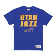 Mitchell & Ness Utah Jazz NBA T-shirt Blue, Herr