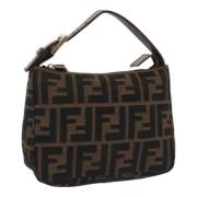 Fendi Vintage Pre-owned Canvas handvskor Brown, Dam