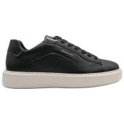 Gant Svart Läder Sneakers Zonick Stil Black, Herr