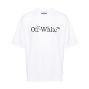 Off White Jersey Texture Logo Print T-shirts och Polos White, Herr