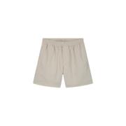 Olaf Hussein Seersucker Shorts Cement Sommar Must-Have Beige, Herr