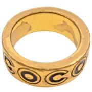 Chanel Vintage Pre-owned Metall ringar Yellow, Dam