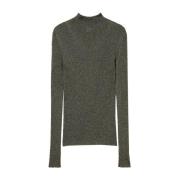 Twinset Grå Lurex-effekt Turtleneck Sweater Gray, Dam