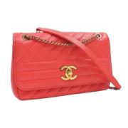 Chanel Vintage Pre-owned Tyg chanel-vskor Red, Dam