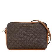 Michael Kors Pre-owned Pre-owned Canvas crossbodyvskor Brown, Dam