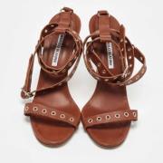 Manolo Blahnik Pre-owned Pre-owned Laeder sandaler Brown, Dam