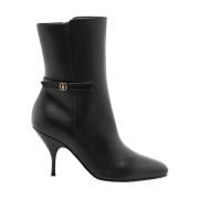 Bally Eleganta Ankelboots med 85mm Klack Black, Dam