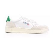 Autry Logo Sidan Sneakers med Perforerade Detaljer White, Herr