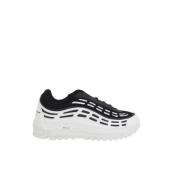 Comme des Garçons Vita och svarta mesh sneakers White, Unisex