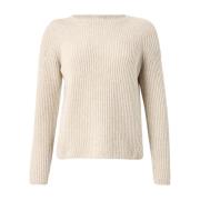 Max Mara Beige Sweater Savona Stil Beige, Dam