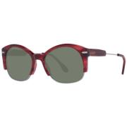 Serengeti Röda Unisex Solglasögon Runda Polariserade Red, Unisex