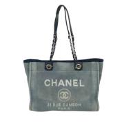 Chanel Vintage Pre-owned Canvas chanel-vskor Blue, Dam