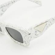 Prada Vintage Pre-owned Acetat solglasgon White, Dam