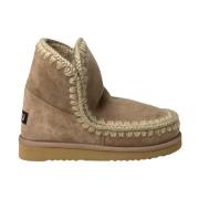 Mou Eskimo-stillad ankelboots Brown, Dam