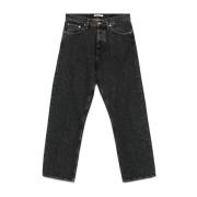 Sunflower Svarta Denim Jeans Fjäril Stängning Black, Herr