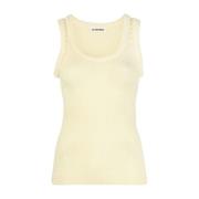 Jil Sander Gul Avslappnad Blus Polyester Bomull Elastan Yellow, Dam