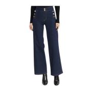 Silvian Heach Flare Fit Jeans Blue, Dam