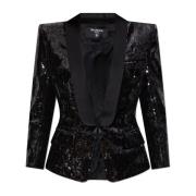 Balmain Paljettblazer Black, Dam