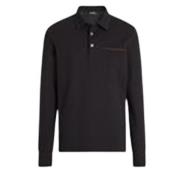 Ermenegildo Zegna Ren Bomull Svart Polo Black, Herr