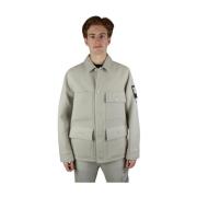 Stone Island Beige Melton Wool Ghost Jacket Beige, Herr