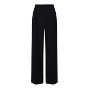 Isabel Marant Midnight Blue Pinstripe Tailored Trousers Black, Dam