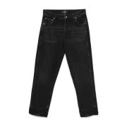 Represent Svarta Straight Leg Denim Byxor Black, Herr