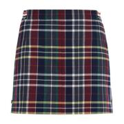 Thom Browne Tartan Ull Mini Kjol Multicolor, Dam