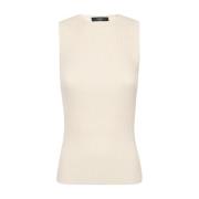 Max Mara Weekend Ivory Viskos Stretch Linne Beige, Dam