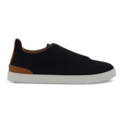 Ermenegildo Zegna Svarta Triple Stitch Sneakers Black, Herr