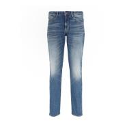 Emporio Armani Mörkblå Slim Fit Denim Jeans Blue, Herr