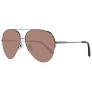 Bally Silver Unisex Solglasögon Aviator Stil Gray, Unisex