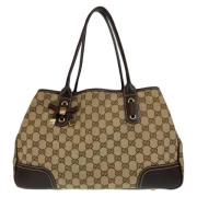 Gucci Vintage Pre-owned Canvas totevskor Beige, Dam