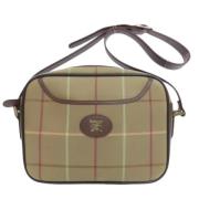 Burberry Vintage Pre-owned Canvas axelremsvskor Brown, Dam