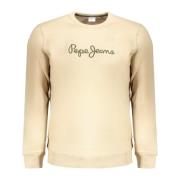 Pepe Jeans Huvtröja Beige Broderad Logotyp Beige, Herr