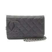 Chanel Vintage Pre-owned Laeder plnbcker Black, Unisex