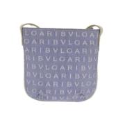 Bvlgari Vintage Pre-owned Canvas axelremsvskor Blue, Dam