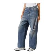 Philipp Plein Blå Distressed Street Fit Jeans Blue, Dam