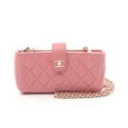 Chanel Vintage Pre-owned Laeder crossbodyvskor Pink, Dam