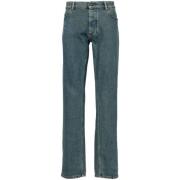 Lardini Denim Straight Leg Button Fly Byxor Gray, Herr