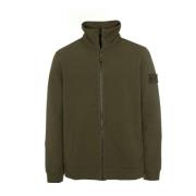 Stone Island Ghost Fleece Dragkedja Jacka Green, Herr