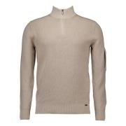 Gentiluomo Turtle Zip Sweater Sten Gray, Herr