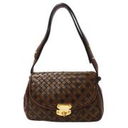 Bottega Veneta Vintage Pre-owned Laeder axelremsvskor Brown, Dam