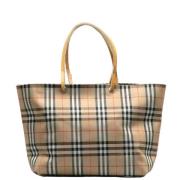 Burberry Vintage Pre-owned Canvas handvskor Beige, Dam