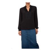 Liu Jo Elegant Svart Tunika Blus Black, Dam