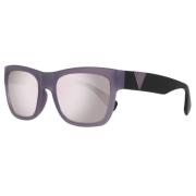 Guess Lila Plast Solglasögon Trapezformad Purple, Dam