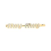 Miu Miu Pre-owned Pre-owned Metall hrspnnen Yellow, Dam